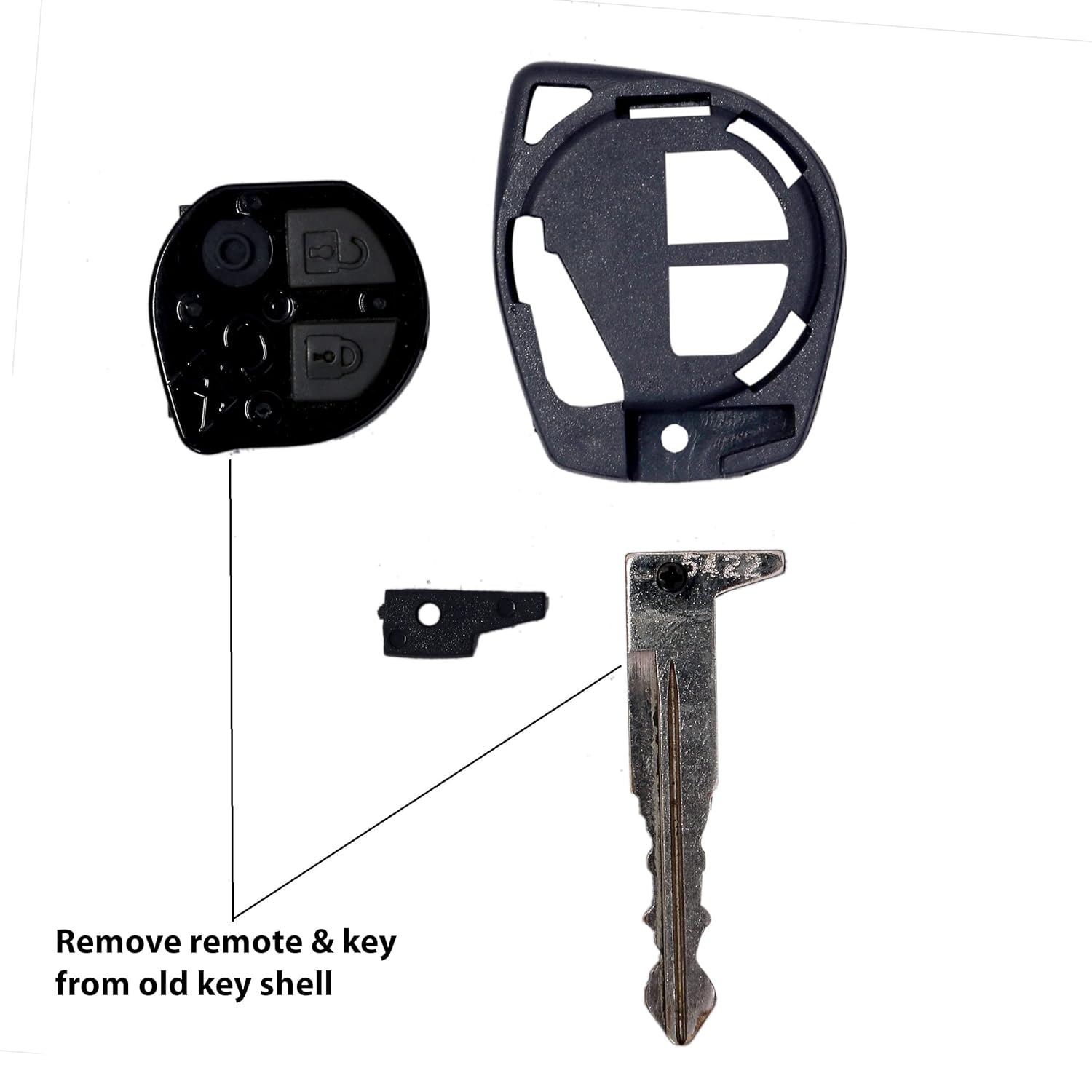 Combo Key Shell & Cover Set for Maruti Suzuki Models - Ciaz, Brezza, Jimny, Baleno, S-Cross, Celerio, Ignis, New Ertiga | No Key Included - Flymaster Shop