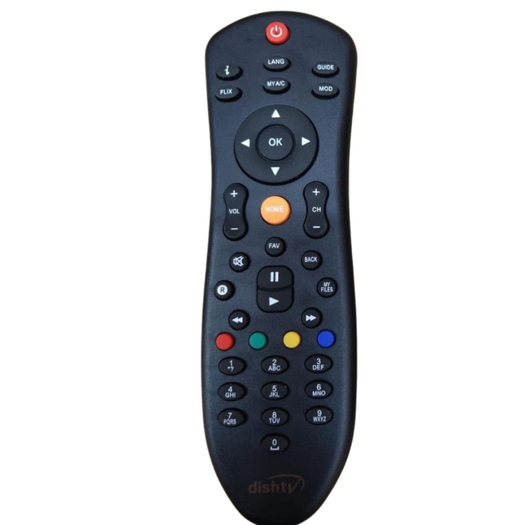 Compatible Dish TV Remote Control Replacement for All Dish TV SD/HD DTH with Recording Set Top Box. - Flymaster Shop