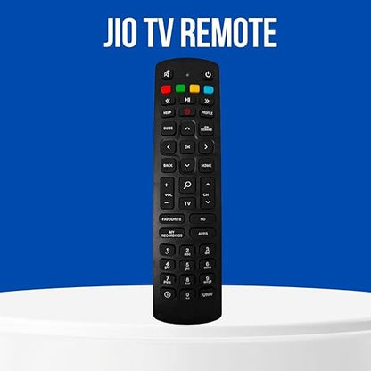 Compatible Non-Voice Function Remote for Jio Fiber Set-Top Box – Reliable, User-Friendly, Durable Replacement Remote (Black) - Flymaster Shop