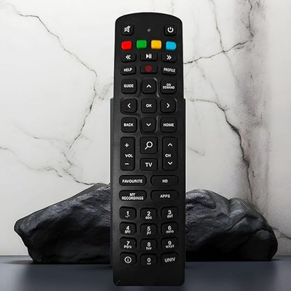 Compatible Non-Voice Function Remote for Jio Fiber Set-Top Box – Reliable, User-Friendly, Durable Replacement Remote (Black) - Flymaster Shop