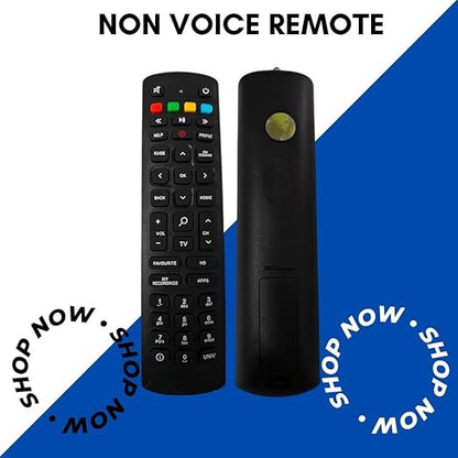 Compatible Non-Voice Function Remote for Jio Fiber Set-Top Box – Reliable, User-Friendly, Durable Replacement Remote (Black) - Flymaster Shop