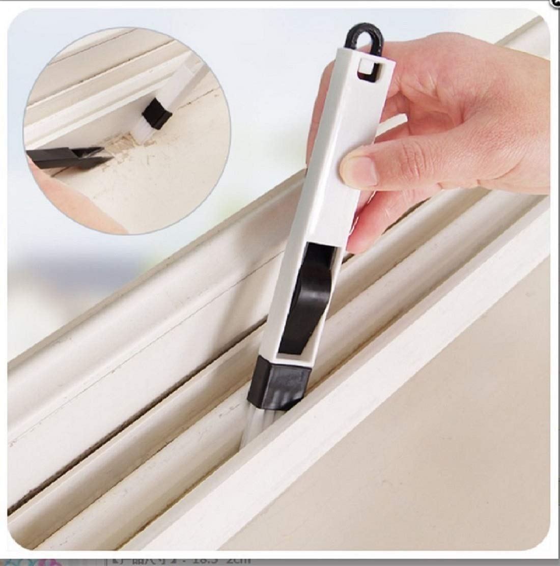 Corners & Edges Dust Cleaning Brush for Window Frame, Keyboard with Mini Dustpan Window Cleaner Brush(Multi Colour) - Flymaster Shop