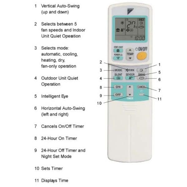 Daikin | Air Conditioner Accessories | Easy Remote Control - White - Flymaster Shop