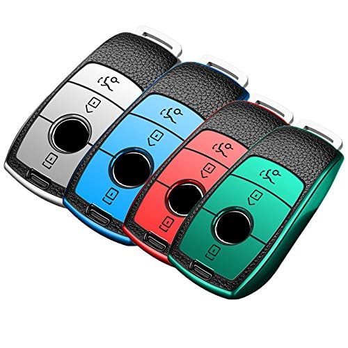 Designed for Benz E Series Smart Key | Car Accessories | Provides Protection and Personal Style with Silver Cover - Flymaster Shop