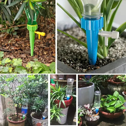 Drip irrigation kit for home garden, Self-watering spikes for plants, Automatic Plant Water Devices with Slow Release Control Valve Switch drip irrigation system (Pack of 10pcs) - Flymaster Shop