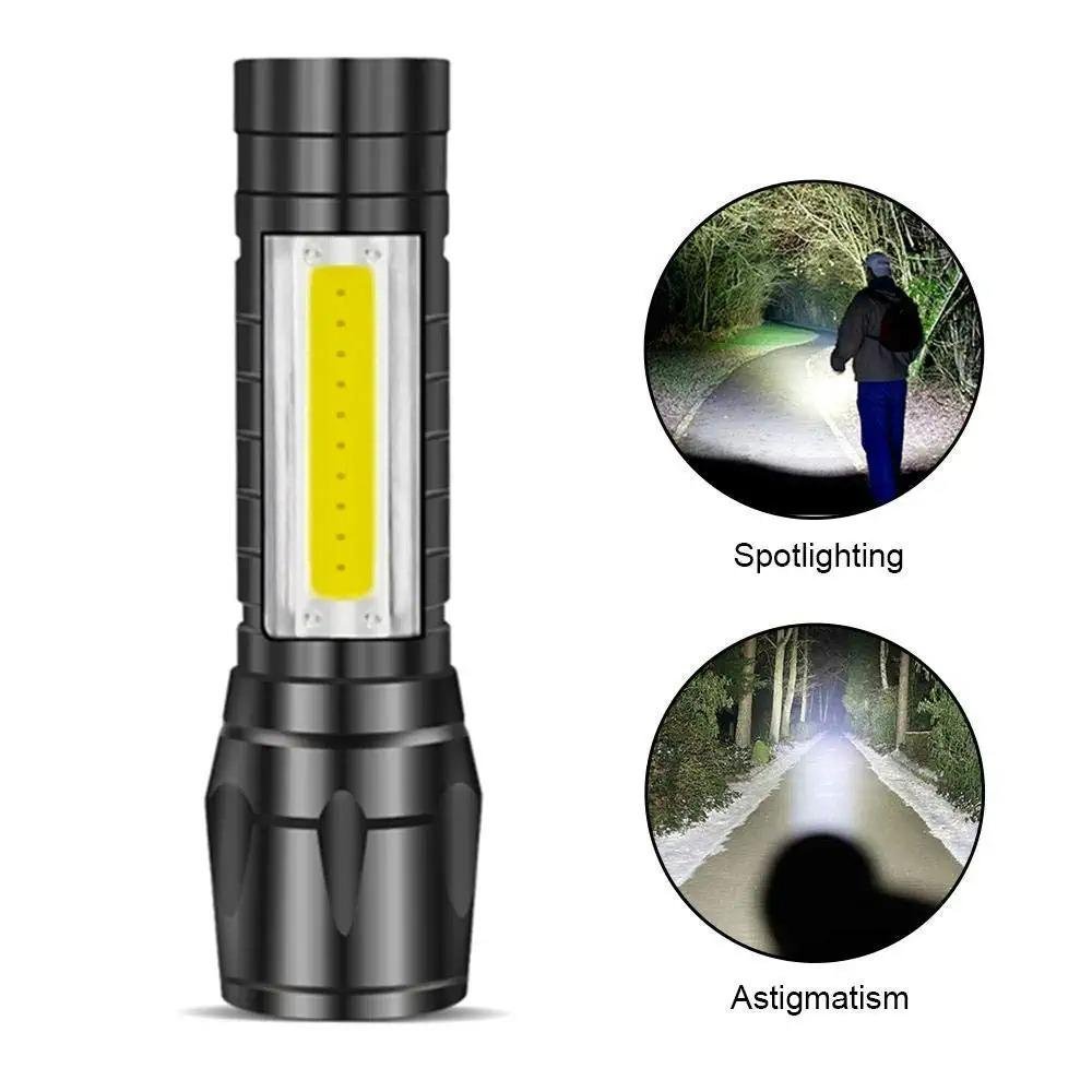 Electric Pocket Torch | Rechargeable Plastic with Hanging Rope, Easy to Carry and Use | Flashlights | - Flymaster Shop