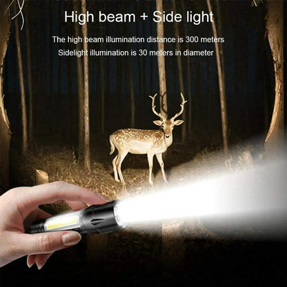 Electric Pocket Torch | Rechargeable Plastic with Hanging Rope, Easy to Carry and Use | Flashlights | - Flymaster Shop