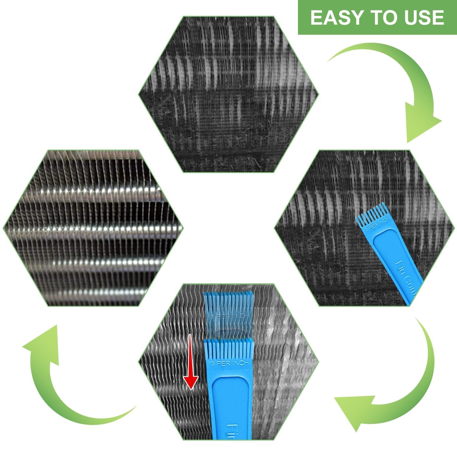 Fin Comb Set for Air Conditioner FCR6 Coil Fin Comb Ring Straighten Evaporator Condensor - Flymaster ShopFlymaster ShopB0CP959B83
