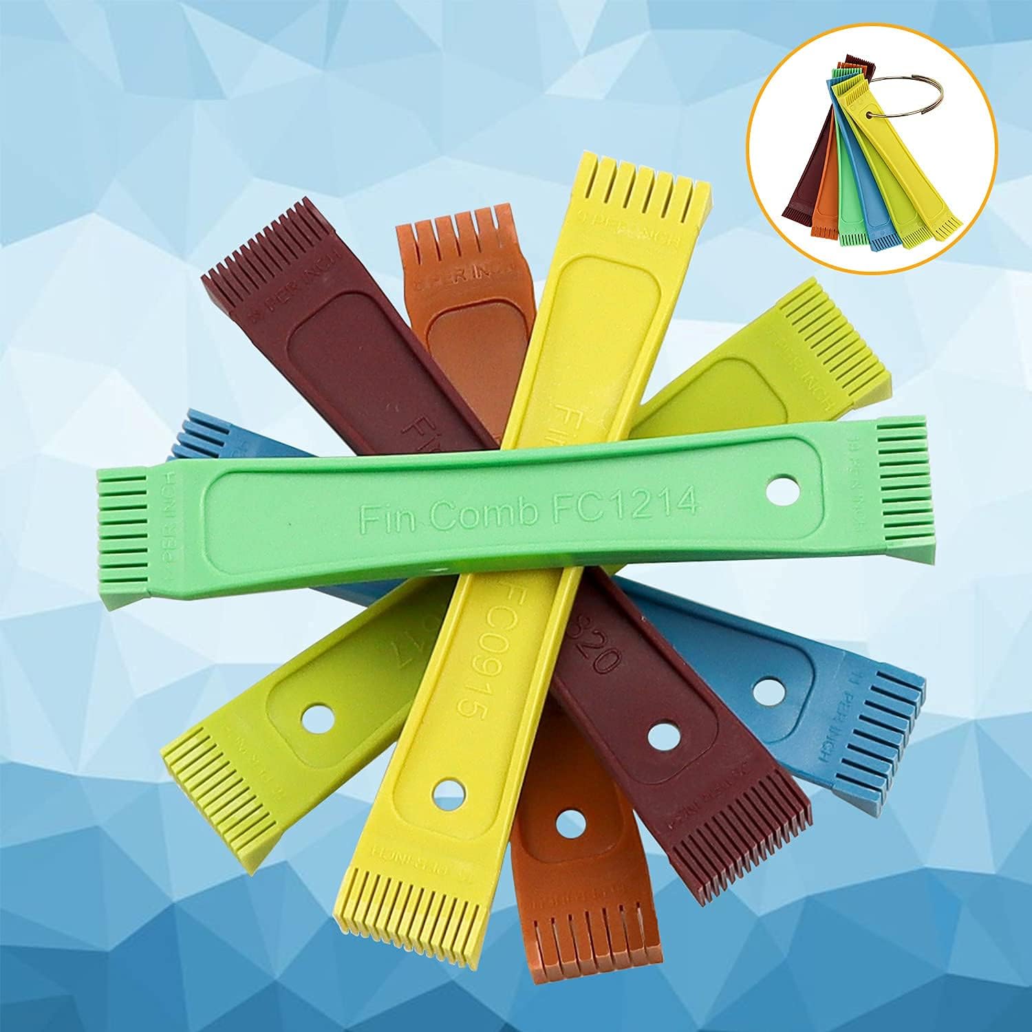 Fin Comb Set for Air Conditioner FCR6 Coil Fin Comb Ring Straighten Evaporator Condensor - Flymaster ShopFlymaster ShopB0CP959B83