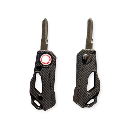 Flip Key Fob Compatible for Yamaha R15: Carbon Finish for Streamlined Access & Enhanced Security - Flymaster ShopFlymaster ShopB0CWY9Y6K3