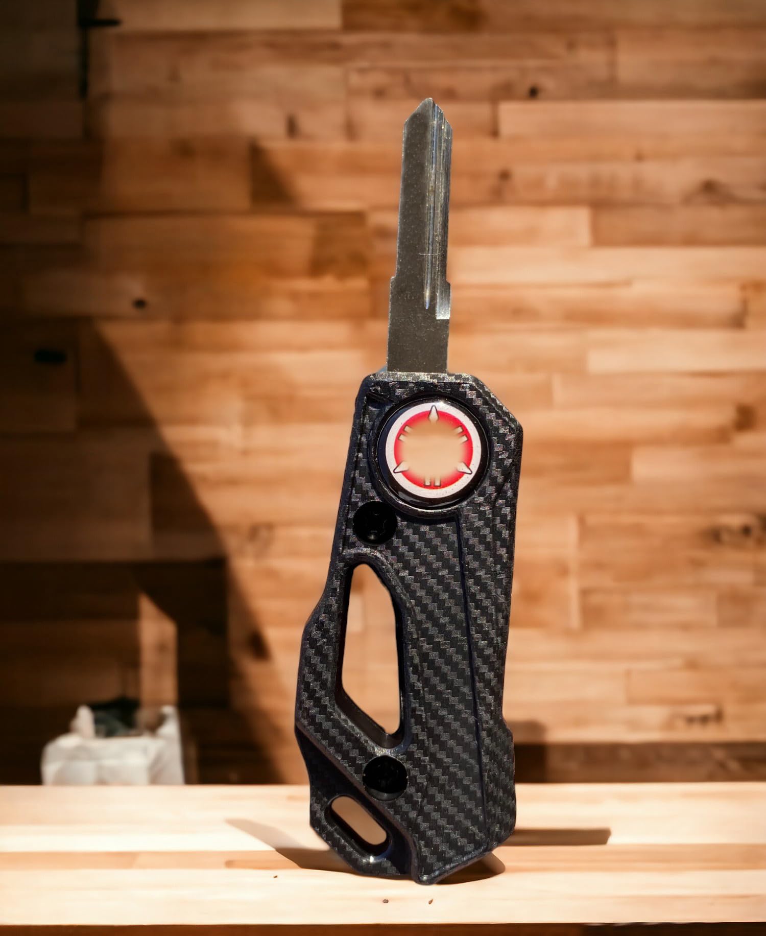 Flip Key Fob Compatible for Yamaha R15: Carbon Finish for Streamlined Access & Enhanced Security - Flymaster Shop
