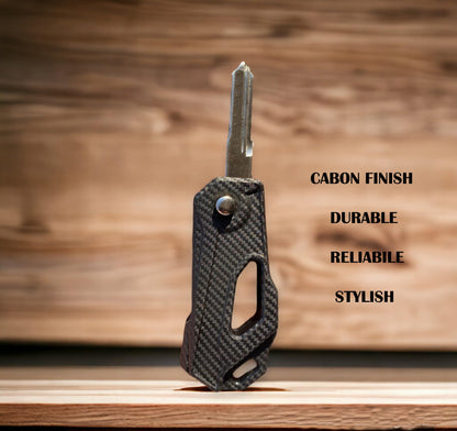 Flip Key Fob Compatible for Yamaha R15: Carbon Finish for Streamlined Access & Enhanced Security - Flymaster Shop