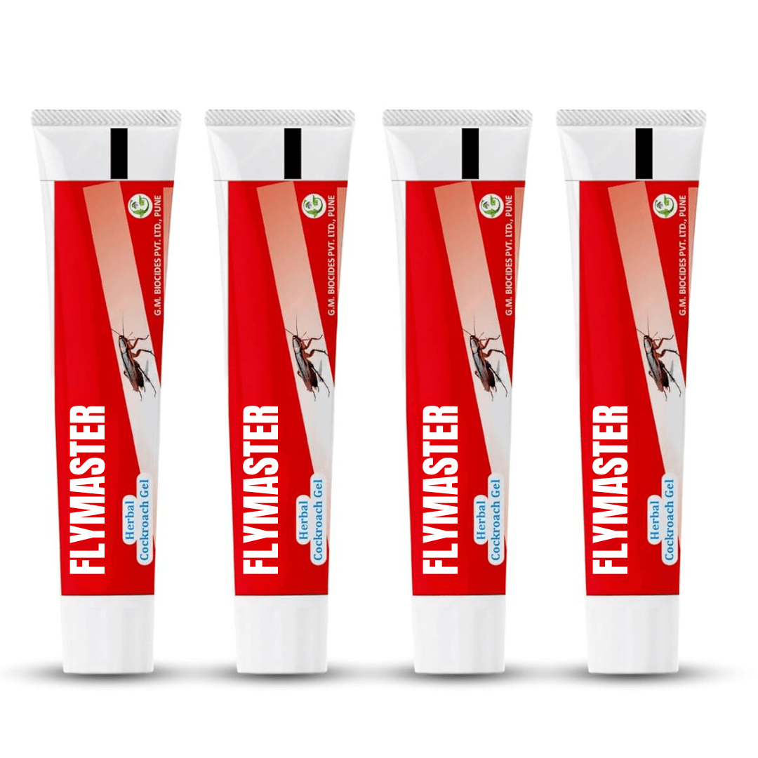 Fly master Herbal Cockroach Gel Pack Of 4|10 Minutes Result Guaranty Removes | Entire Cockroach Infestation Powerful Cockroach Repellent For Home|100% Organic Chemical Free Roach Gel Bait For Home Kitchen - Flymaster Shop