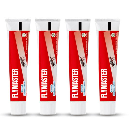 Fly master Herbal Cockroach Gel Pack Of 4|10 Minutes Result Guaranty Removes | Entire Cockroach Infestation Powerful Cockroach Repellent For Home|100% Organic Chemical Free Roach Gel Bait For Home Kitchen - Flymaster ShopFlymaster Shop