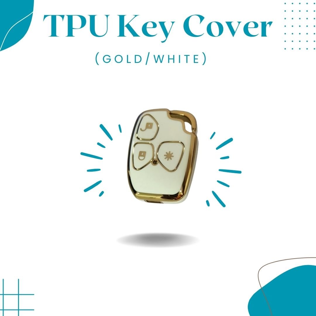Fly Master TPU Key Cover for Mahindra Xylo & Quanto (3 Button) – Soft, Flexible Design in Gold/Black with Keychain (Pack of 1, Black) - Flymaster Shop
