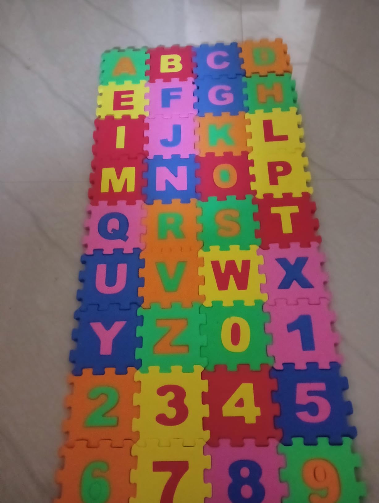 Flymaster 36 Pieces Alphabet & Number Floor Mats for Kids – Puzzle EVA Foam Mat for Children Aged 2+ – Educational, Soft, Non-Toxic, and Safe Play Area. - Flymaster Shop