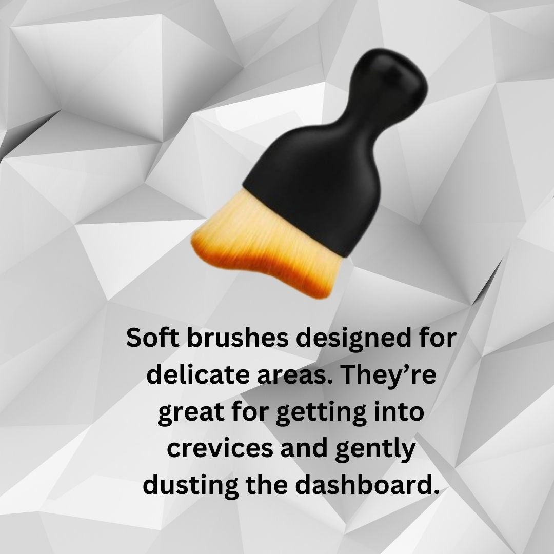 Flymaster Car Interior Cleaning Brush, Dashboard Brush, Soft Brush, Detailing Brush, Cabin Vents. Black - Flymaster Shop