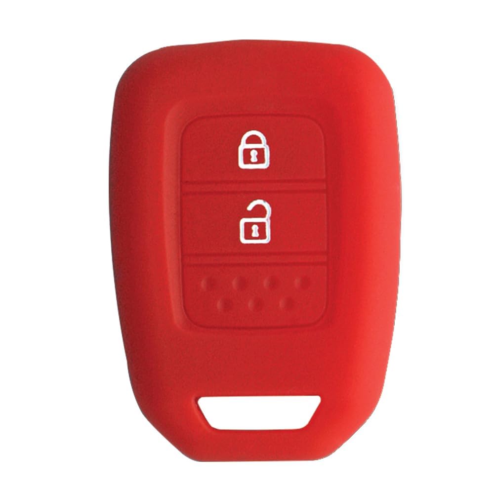 Flymaster Silicone Key Cover for Honda WR-V, City, Jazz, Amaze (2014+) - 2 Button Remote Key - Red - Flymaster Shop