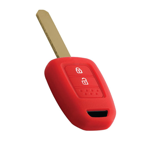 Flymaster Silicone Key Cover for Honda WR-V, City, Jazz, Amaze (2014+) - 2 Button Remote Key - Red - Flymaster Shop