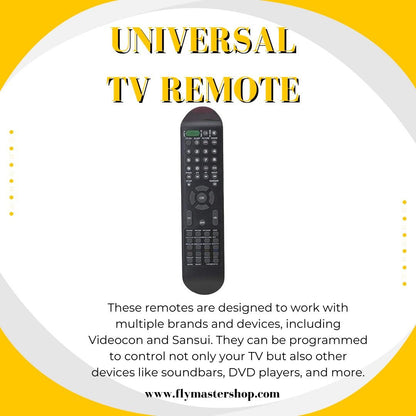 Flymaster Videocon & Sansui LCD/LED TVs | Remote Controls | Universal Compatibility & Easy to Use - Flymaster Shop