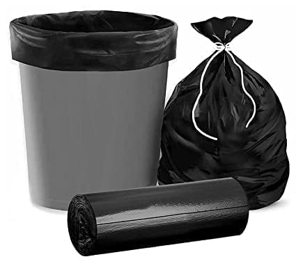 Garbage Bag - 60 Pieces (30 Pieces) 19 Inches X 21 Inches (Pack Of 2, Black, plastic) - Flymaster Shop