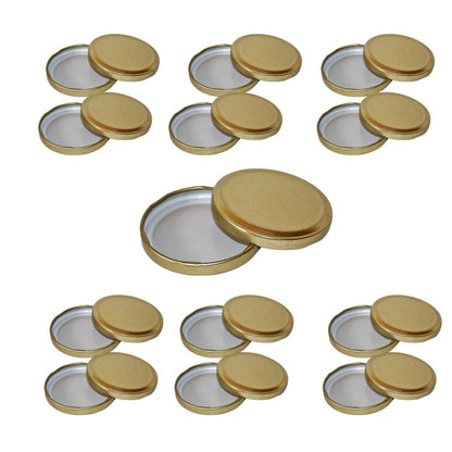 Glass Jars Air-Tight Golden Metal Caps – Stylish Storage for Pantry, Spices, and More (82mm), Metal Lid for Glass jar/Bottles/Containers. - Flymaster Shop