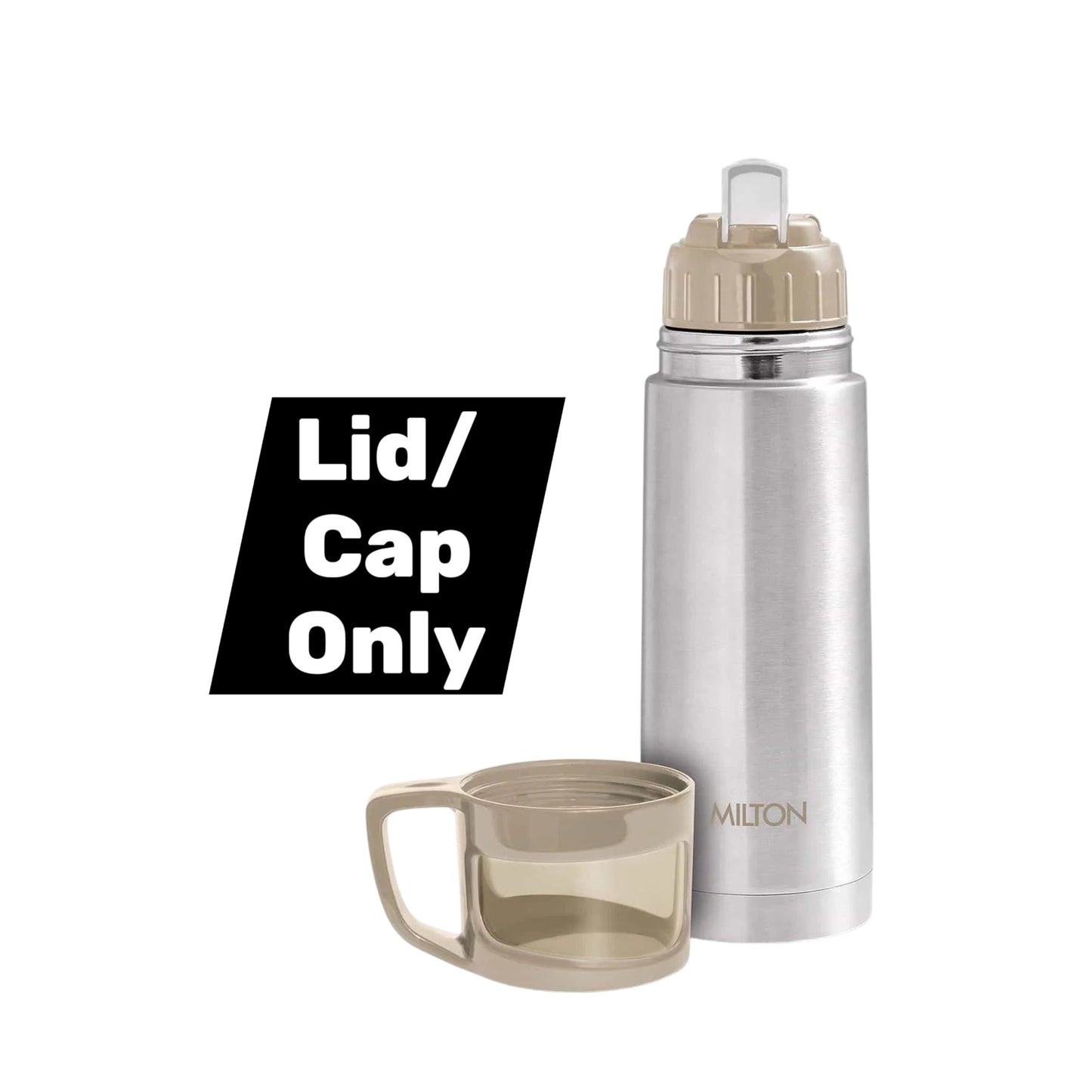 Replacement Lid Cap for Milton Glassy Thermosteel Flask 500 ml | Mirror Finish | Leak-Proof | Compatible with Milton Glassy Series