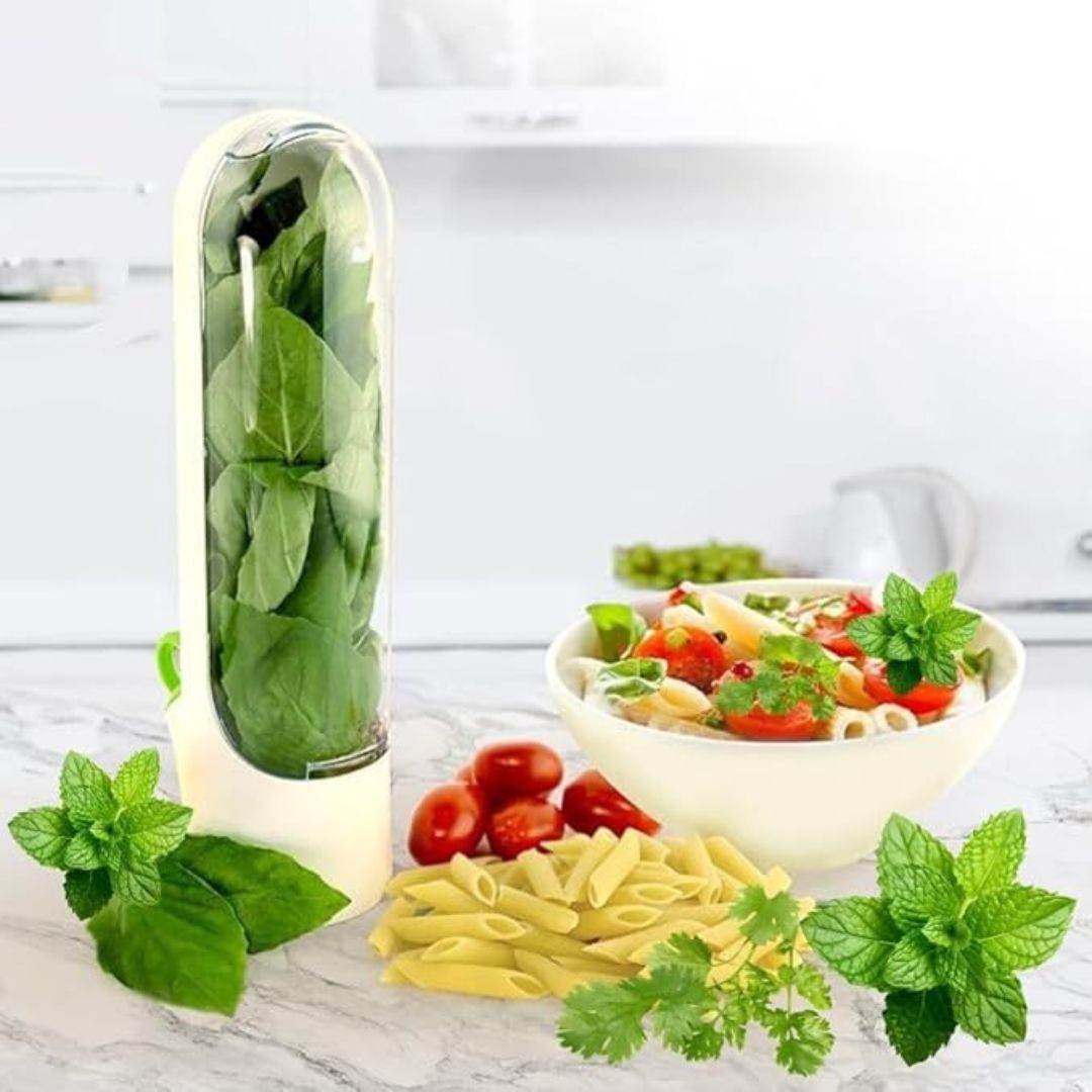 Herb Savor Pod, Pack of 1, Keep Herbs Fresh Naturally, Revolutionize Your Kitchen,BPA-Free Solution,Fridge Small Produce Vegetable Keeper Herbs Storage. - Flymaster Shop