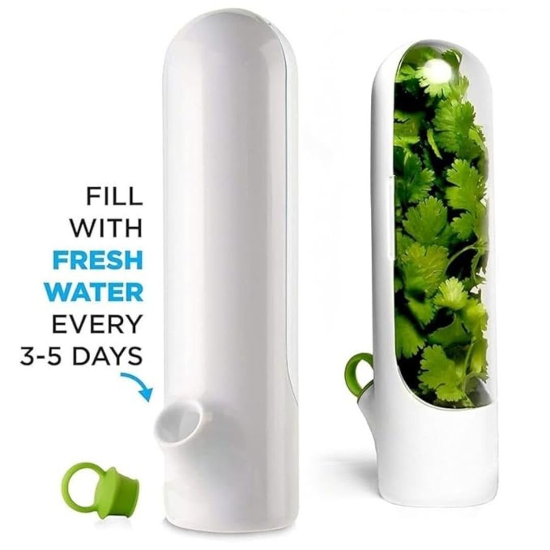 Herb Savor Pod, Pack of 1, Keep Herbs Fresh Naturally, Revolutionize Your Kitchen,BPA-Free Solution,Fridge Small Produce Vegetable Keeper Herbs Storage. - Flymaster Shop
