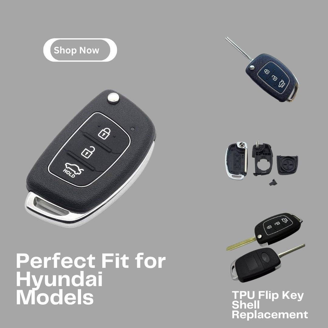 Hyundai Remote Key Shell | Compatible with i20, Verna, Xcent, Grand i10 (Black, HK-99) - Flymaster Shop