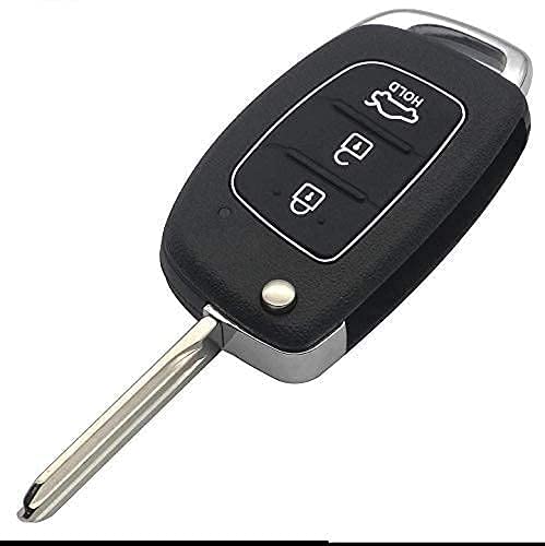 Hyundai Remote Key Shell | Compatible with i20, Verna, Xcent, Grand i10 (Black, HK-99) - Flymaster Shop