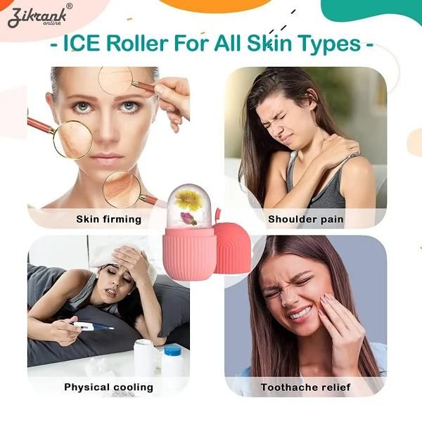 Ice Roller Facial Massager | Reduces Puffiness and Soothes Skin with 120 ML Capacity | Skin Care | - Flymaster Shop