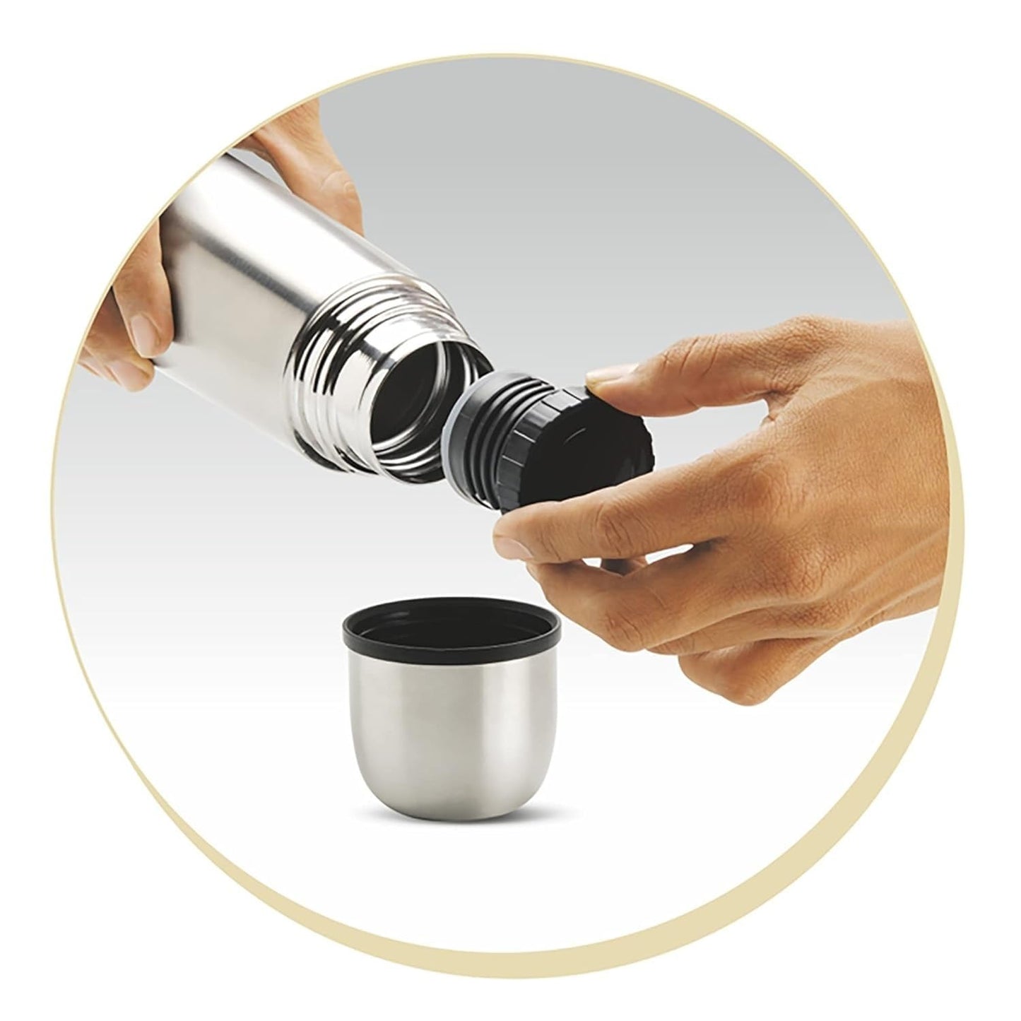 Spare Lid Compatible with Milton Thermosteel Bottle 350ml/500ml | Leak-Proof Plain Cap | ISI Certified