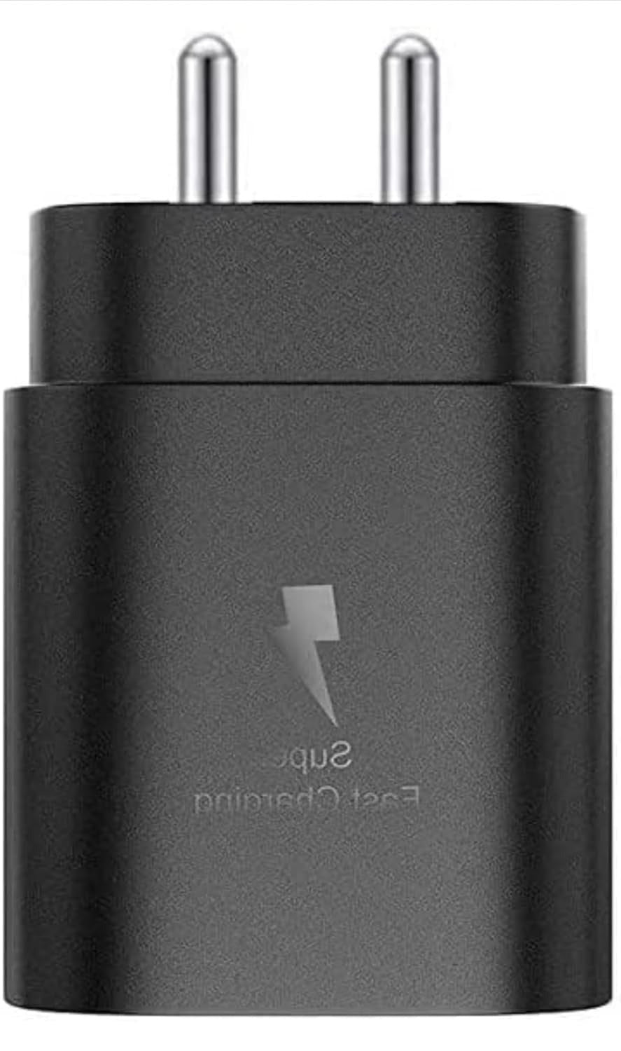 Original Samsung 25W Fast Charger (Black, 25W-F246) – Compatible with Samsung A60 & Other Supported Devices