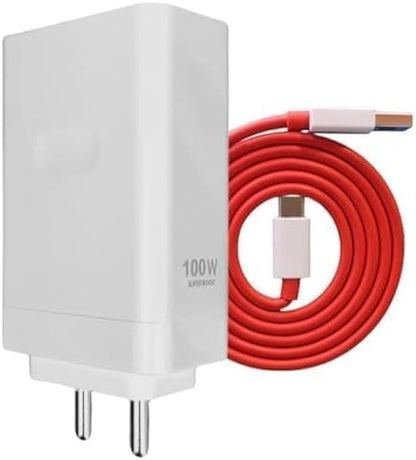Original OnePlus 100W SUPERVOOC Charger with USB to C Dash Cable – Compatible with OnePlus 12/12R/11/11R/10/10R/9/9R/Nord 4/CE4/CE3/CE4 Lite 5G