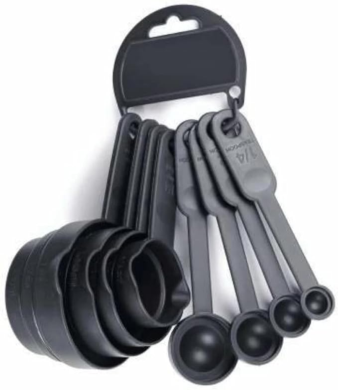 Includes 8 Pieces | Kitchen Tools | Plastic Measuring Spoon and Cup Set - Flymaster Shop