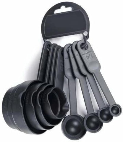 Includes 8 Pieces | Kitchen Tools | Plastic Measuring Spoon and Cup Set - Flymaster Shop