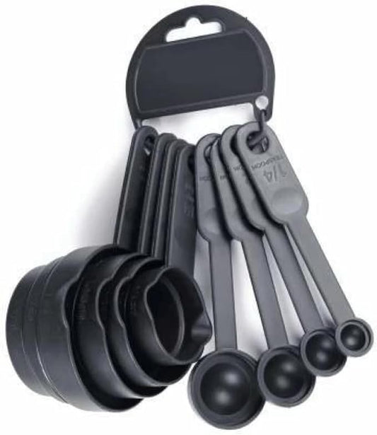 Includes 8 Pieces | Kitchen Tools | Plastic Measuring Spoon and Cup Set - Flymaster Shop