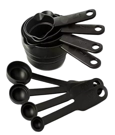 Includes 8 Pieces | Kitchen Tools | Plastic Measuring Spoon and Cup Set - Flymaster Shop