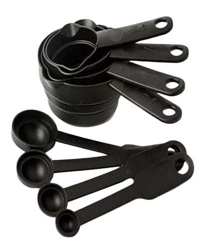 Includes 8 Pieces | Kitchen Tools | Plastic Measuring Spoon and Cup Set - Flymaster Shop