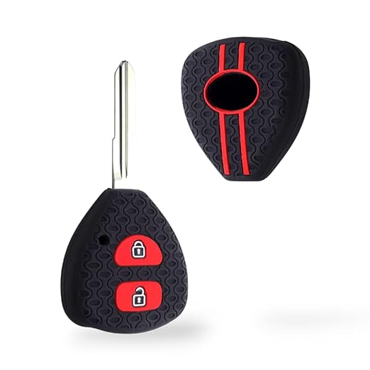 Innova, Fortuner | Car Key Covers | Protects and Identifies Your Keys, Black, Pack of 1 - Flymaster Shop