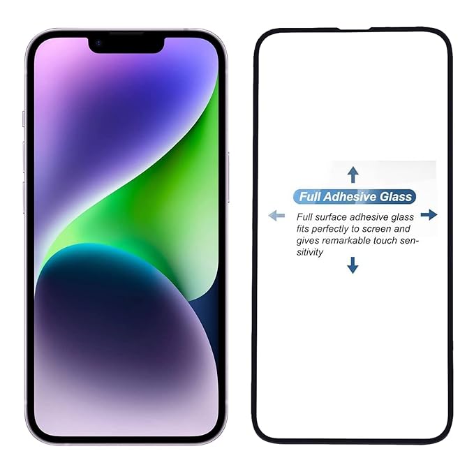 iPhone 13/13 Pro / 14 | Phone Accessories |Military-Grade Tempered Glass Screen Protector with Edge to Edge Coverage and Easy Installation kit (6.1 Inches) - Flymaster Shop