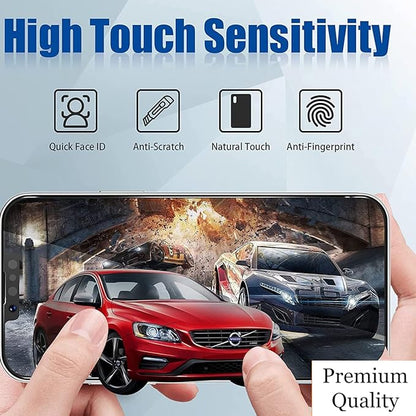 iPhone 13/13 Pro / 14 | Phone Accessories |Military-Grade Tempered Glass Screen Protector with Edge to Edge Coverage and Easy Installation kit (6.1 Inches) - Flymaster Shop