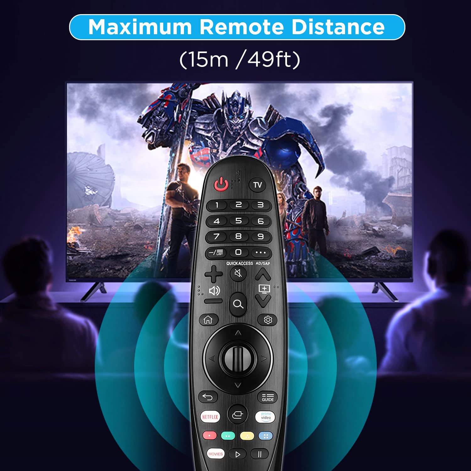 Jufengrks Universal Remote Control for LG Smart TV – Compatible with All Models (No Voice or Pointer Function) – Black - Flymaster Shop