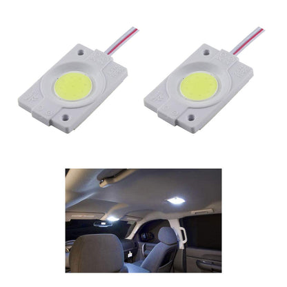 LED Light for Cars Interior COB Roof Light Bright 12Volts DC universal for all cars - Set of 2 (Warm White Color) - Flymaster Shop
