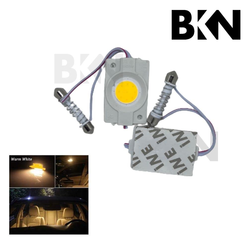 LED Light for Cars Interior COB Roof Light Bright 12Volts DC universal for all cars - Set of 2 (Warm White Color) - Flymaster Shop