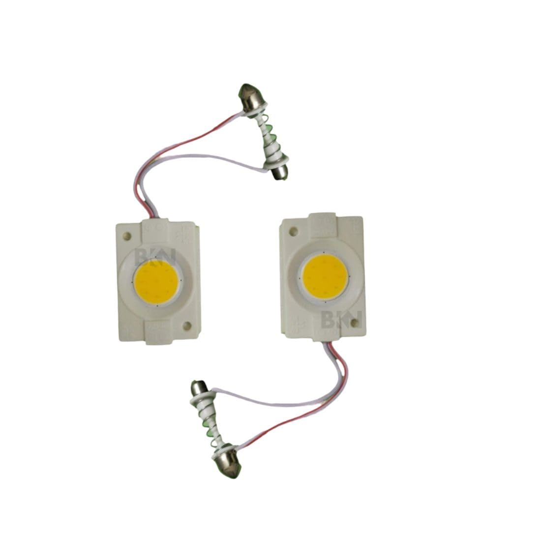LED Light for Cars Interior COB Roof Light Bright 12Volts DC universal for all cars - Set of 2 (Warm White Color) - Flymaster Shop