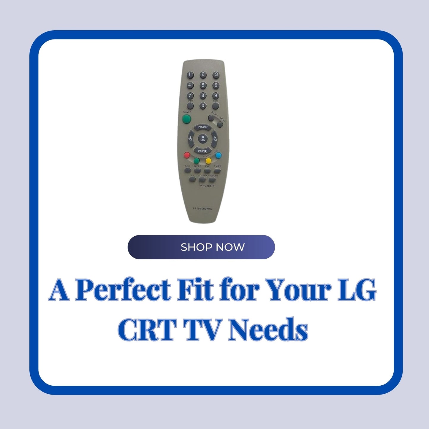 LG Universal CRT TV Remote Control - Compatible with All LG CRT TV Models | Replacement Electronics Accessory - Flymaster Shop