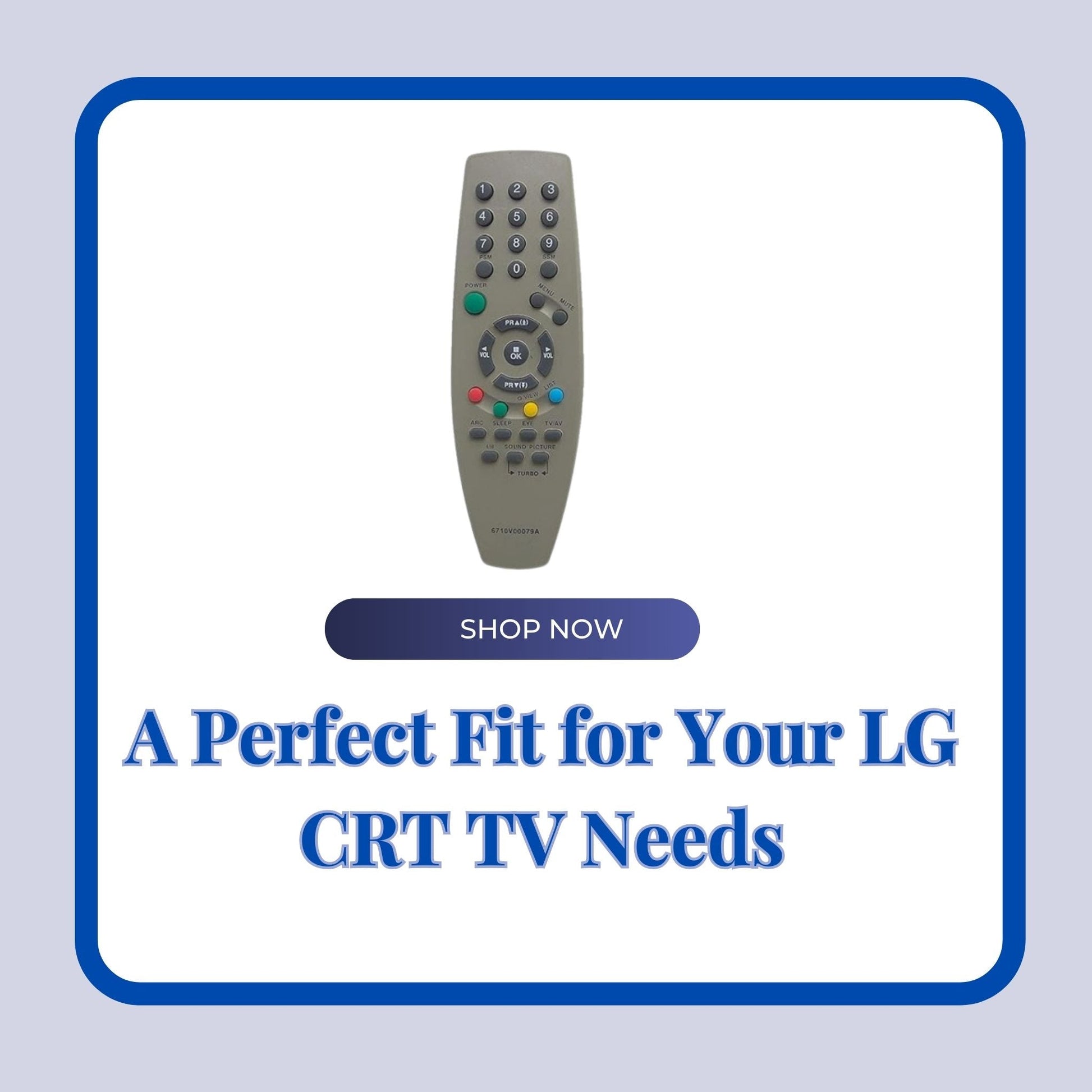 LG Universal CRT TV Remote Control - Compatible with All LG CRT TV Models | Replacement Electronics Accessory - Flymaster Shop