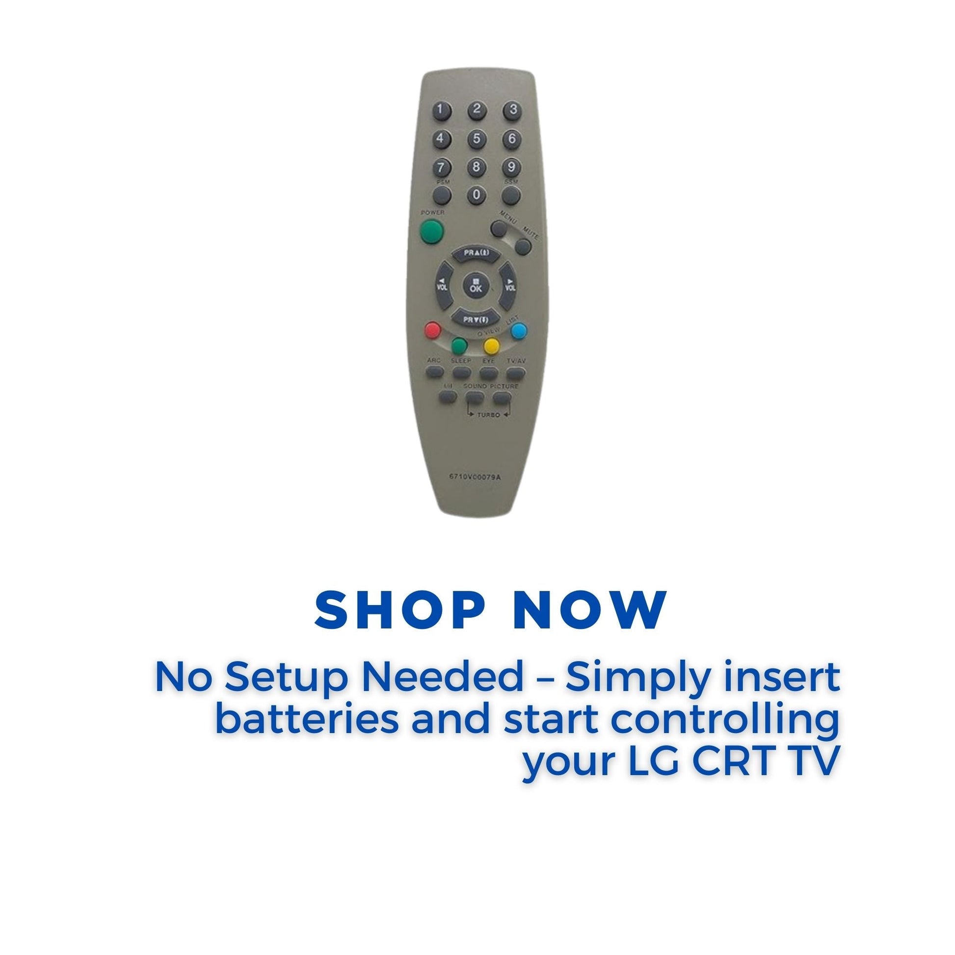 LG Universal CRT TV Remote Control - Compatible with All LG CRT TV Models | Replacement Electronics Accessory - Flymaster Shop